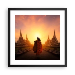 Poster in een zwarte lijst - In vrede voor de eeuwigheid - 40x40 cm