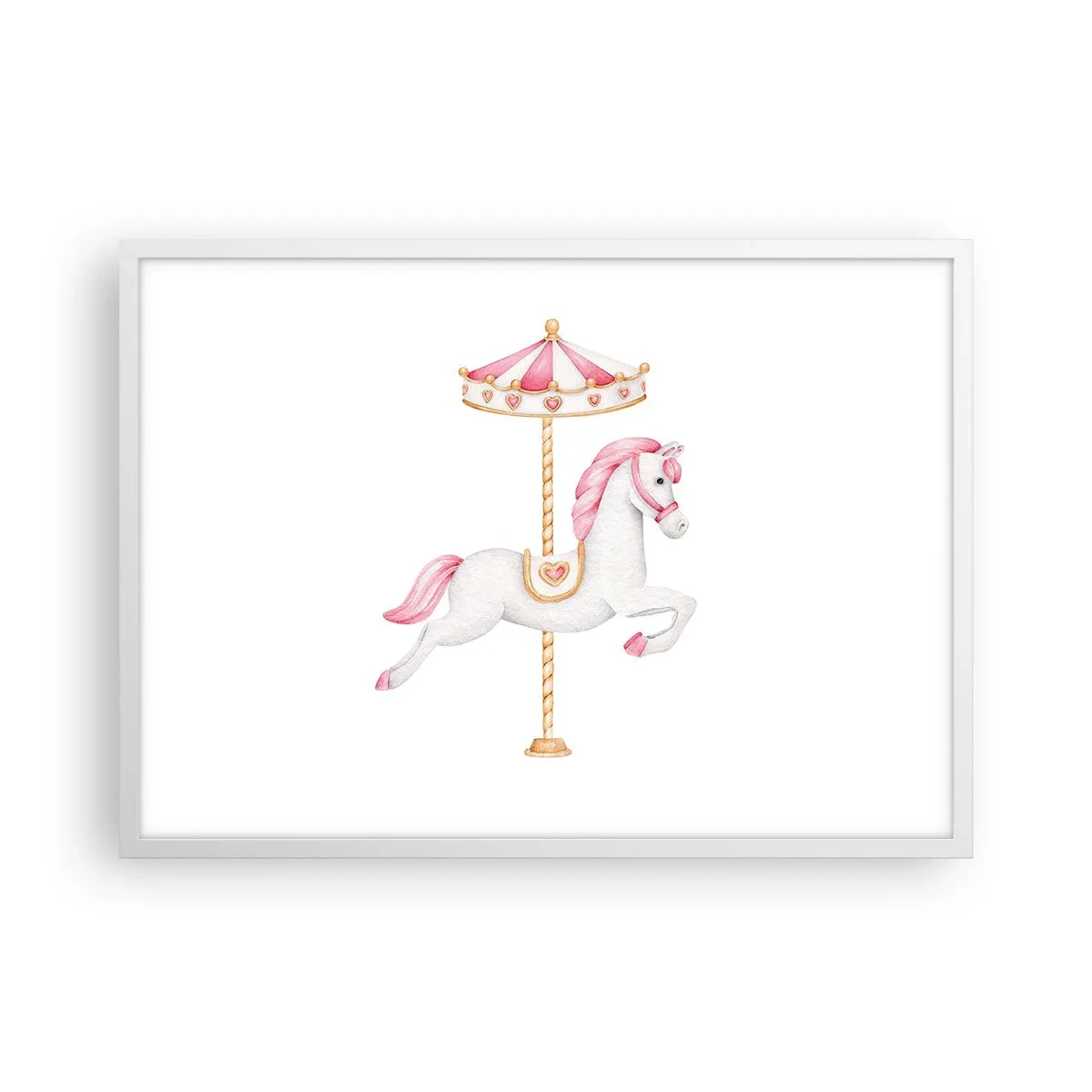 Poster in een witte lijst - Hij raakte de grond rennend - 70x50 cm