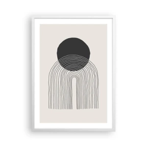 Poster in een witte lijst - Bibberen en vertrouwen - 50x70 cm