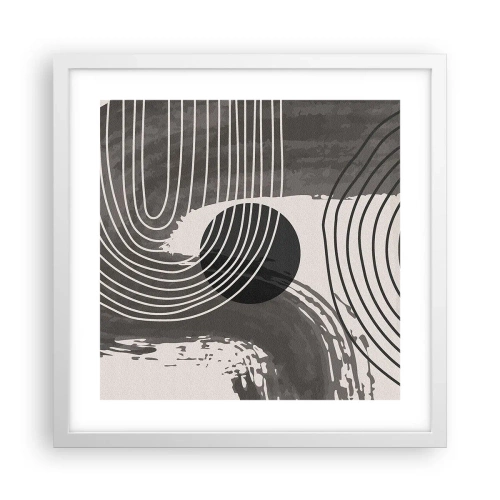 Poster in een witte lijst - Het ovaal wint - 40x40 cm