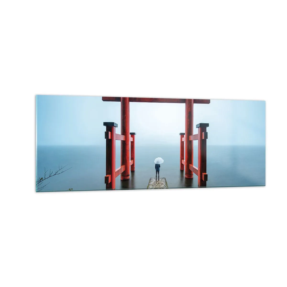 Schilderen op glas - Japanse mijmering - 140x50 cm