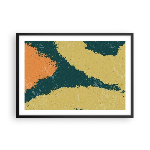 Poster in een zwarte lijst - Abstractie – langzame beweging - 70x50 cm