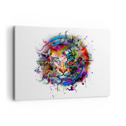 Schilderen op canvas - Het schuilt achter een regenboogsluier - 100x70 cm