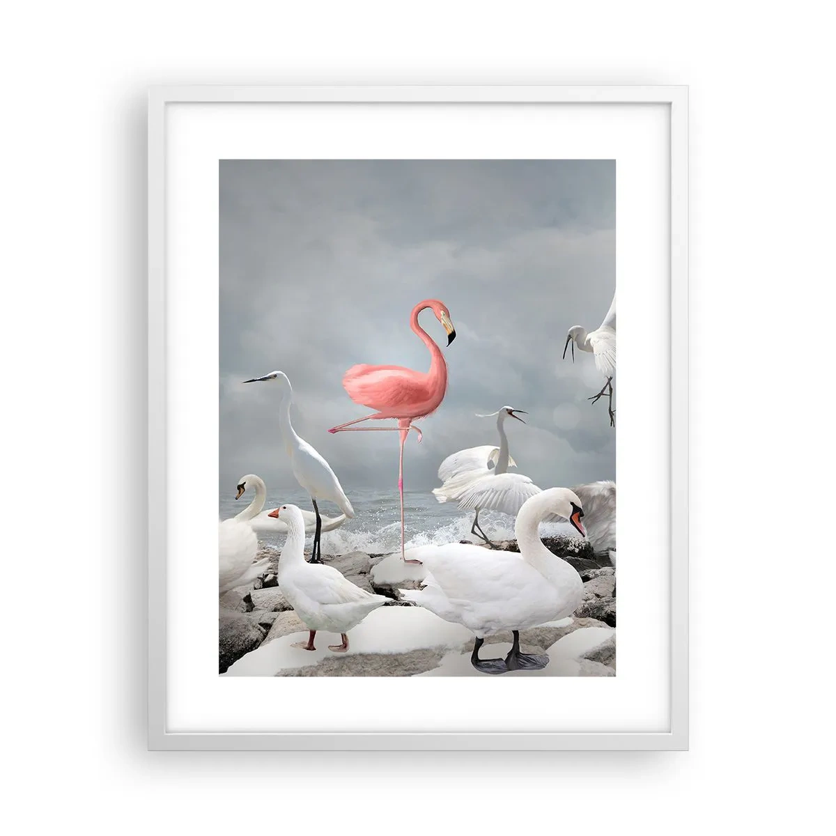 Poster in een witte lijst - Hoe ben ik hier terecht gekomen? - 40x50 cm