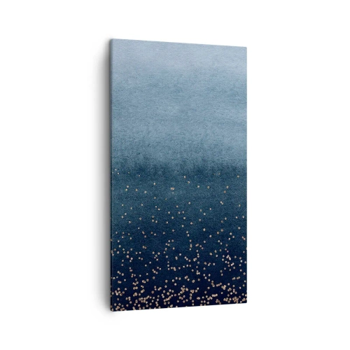 Schilderen op canvas - Samenstelling - blauwe fasen - 45x80 cm