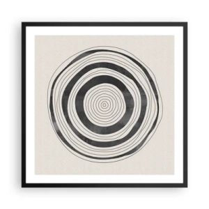 Poster in een zwarte lijst - Wat belangrijk is, is wat er tussenin zit - 60x60 cm
