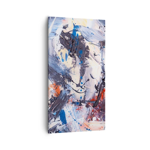 Schilderen op canvas - Gekke dans van abstractie - 55x100 cm