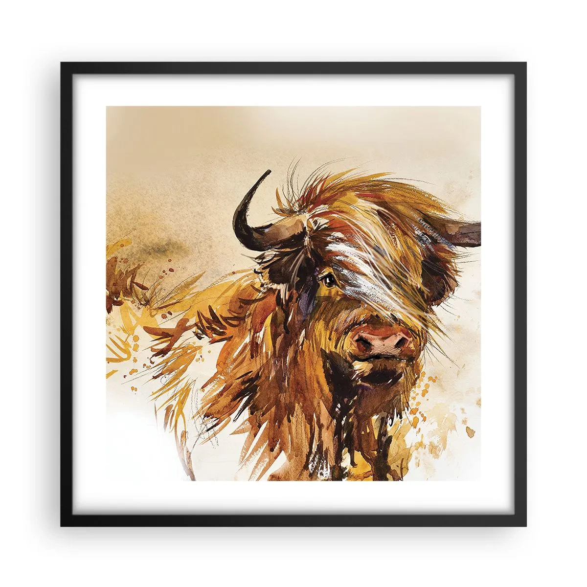 Poster in een zwarte lijst - Trots van de jager - 50x50 cm