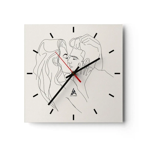 Wandklok - Klok - Verstrikt in gevoel - 30x30 cm