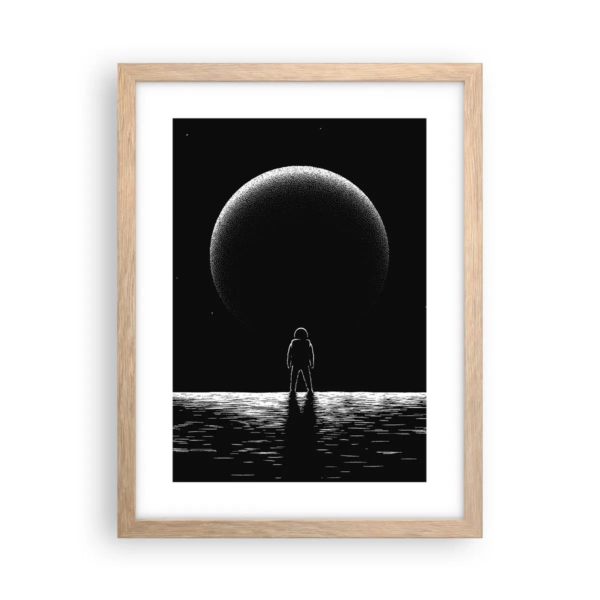 Een poster in een licht eiken lijst - Oog in oog - 30x40 cm