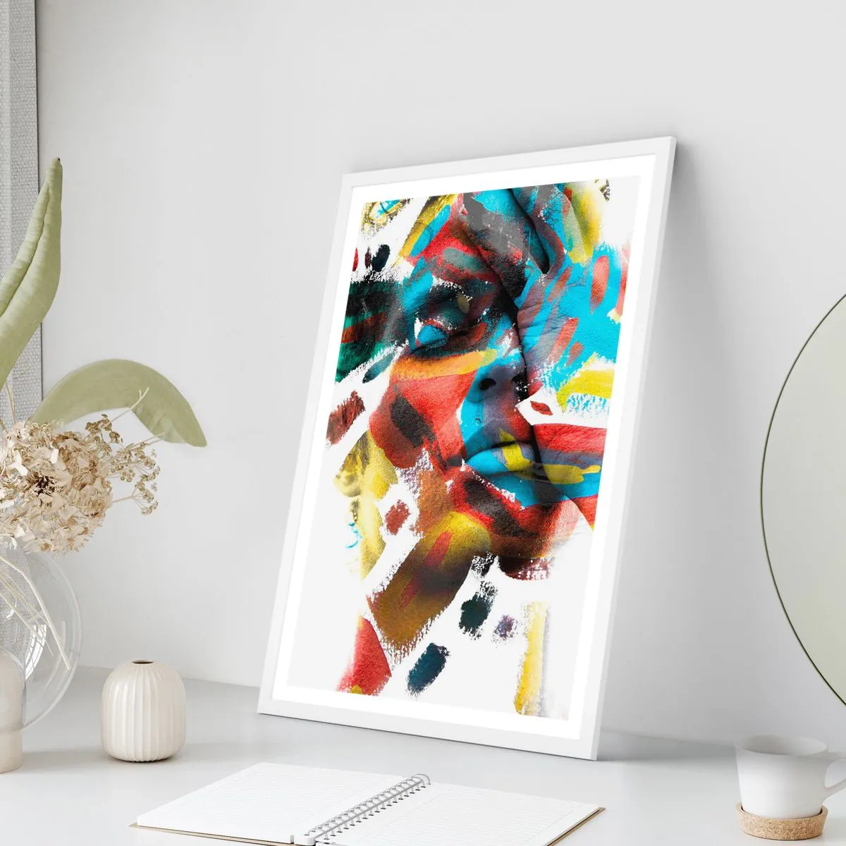Poster in een witte lijst - Een kleurrijke persoonlijkheid - 30x40 cm