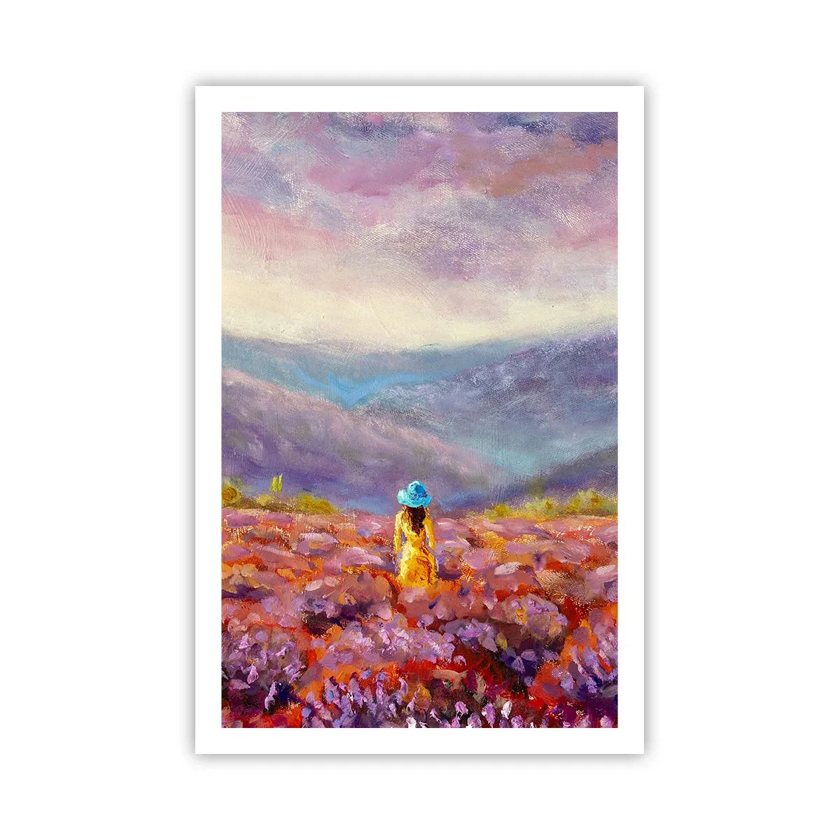 Poster - In een lavendelwereld - 61x91 cm