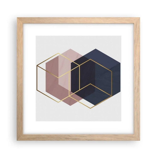 Een poster in een licht eiken lijst - De kracht van eenvoud - 30x30 cm