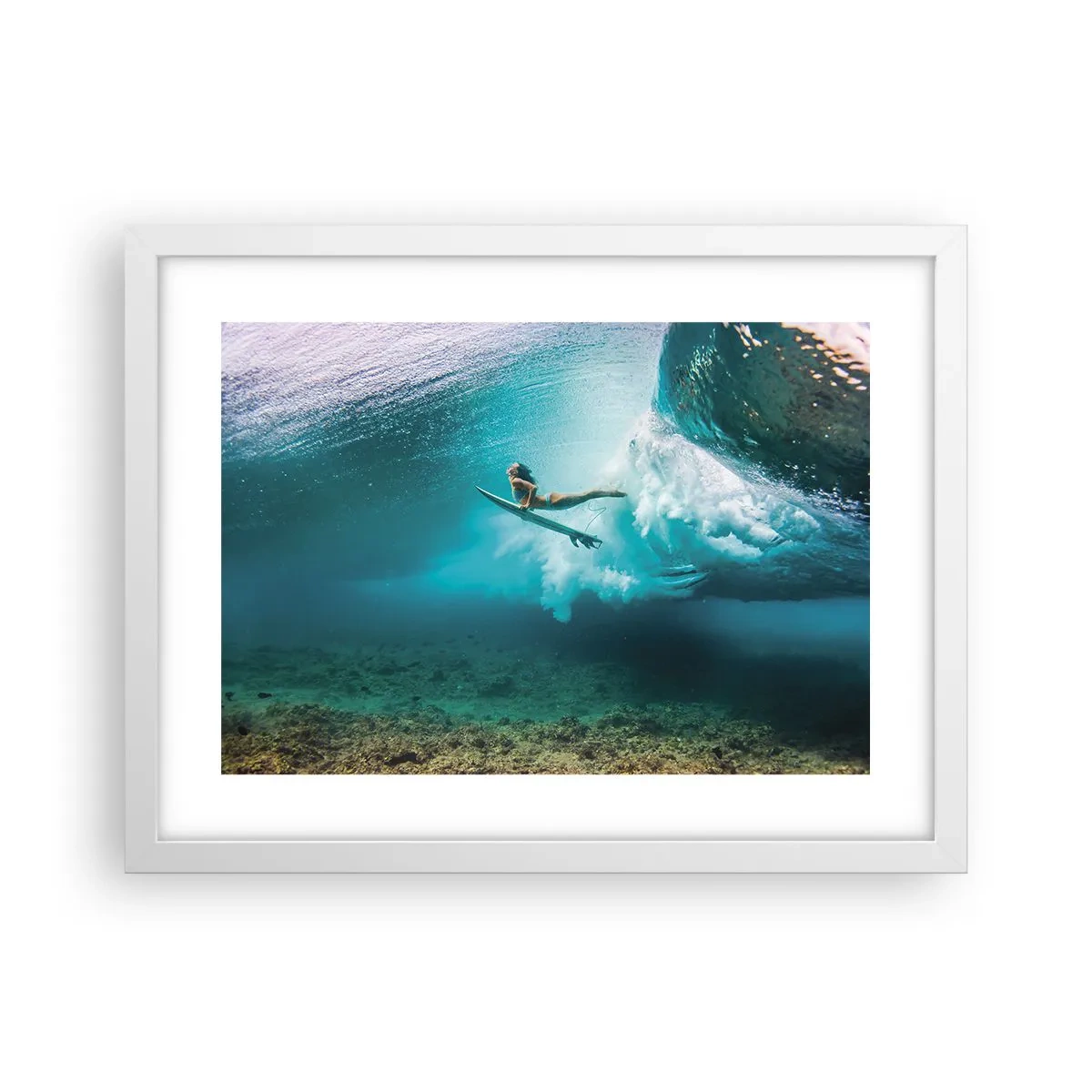 Poster in een witte lijst - Onderwaterwereld - 40x30 cm