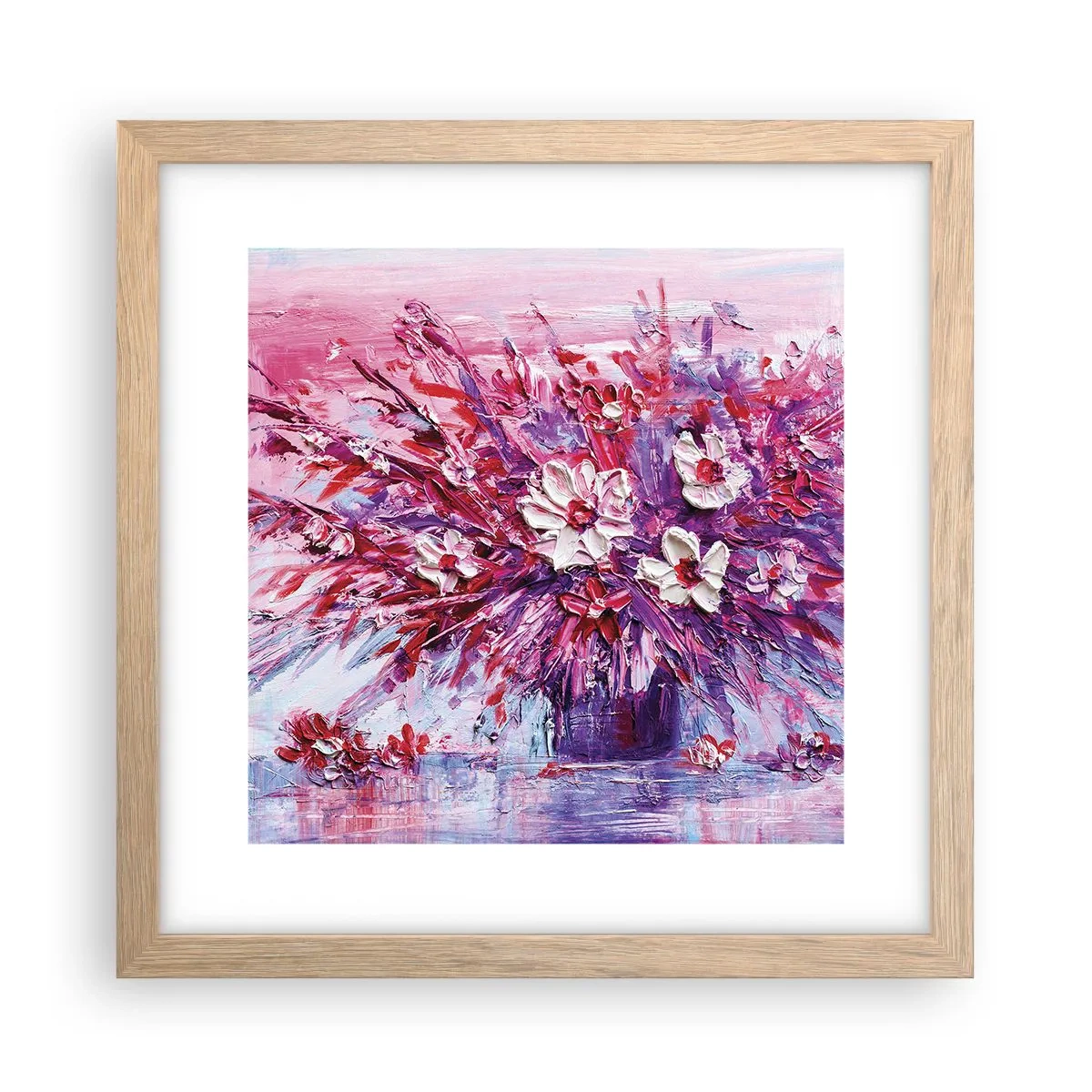 Een poster in een licht eiken lijst - Onschuld en passie - 30x30 cm