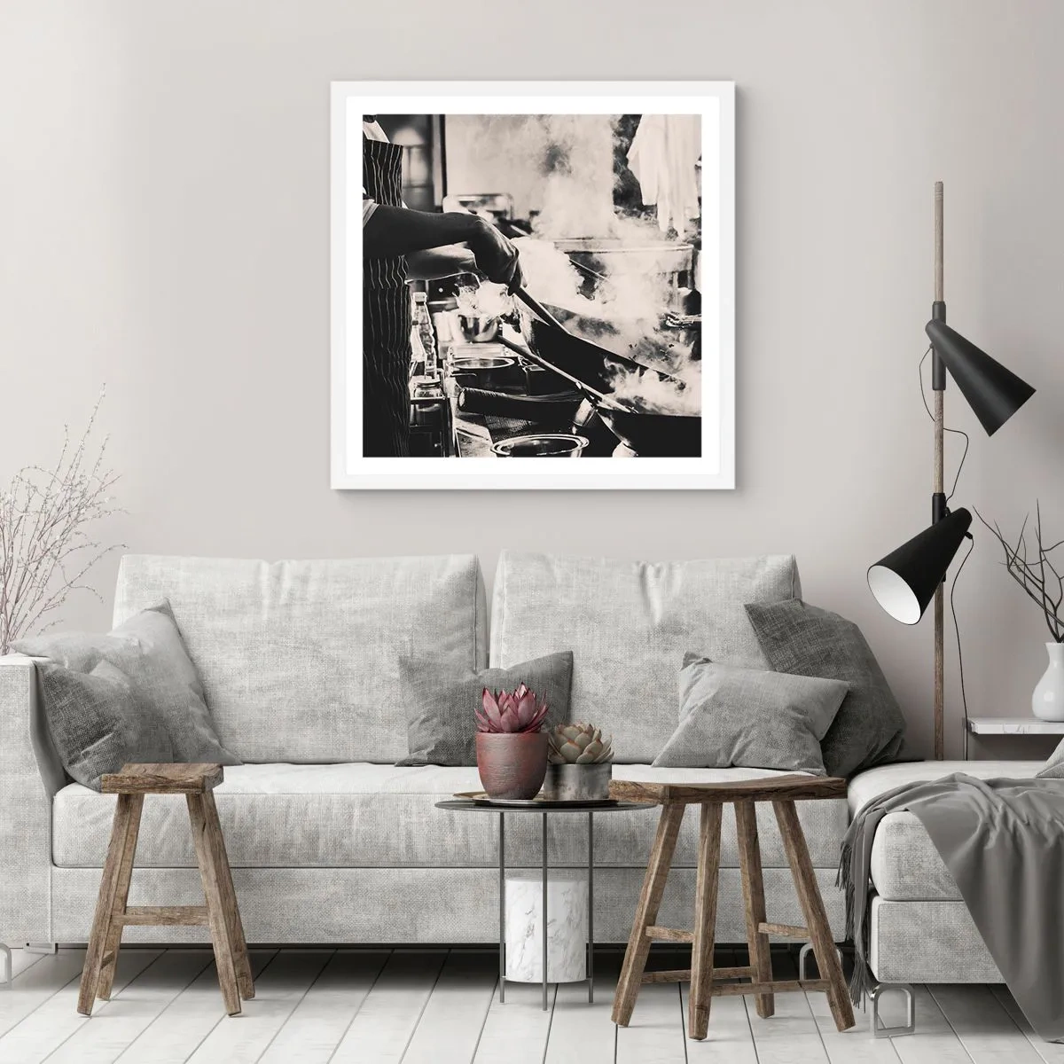 Poster in een witte lijst - Alchemie van smaken - 30x30 cm