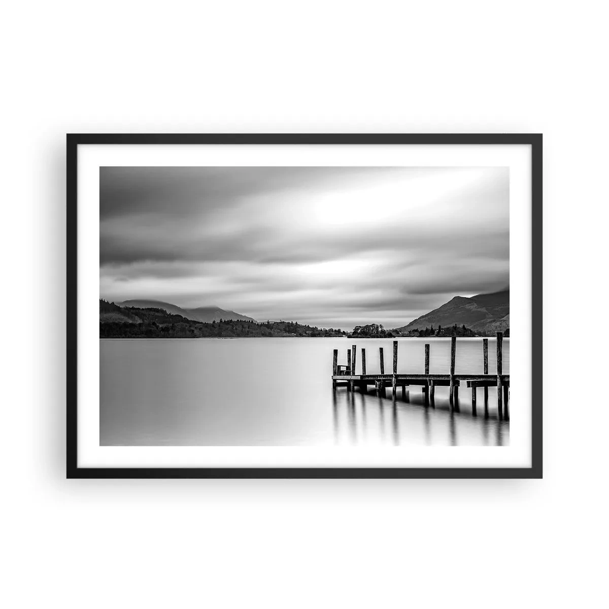 Poster in een zwarte lijst - Zachtheid en kracht - 70x50 cm