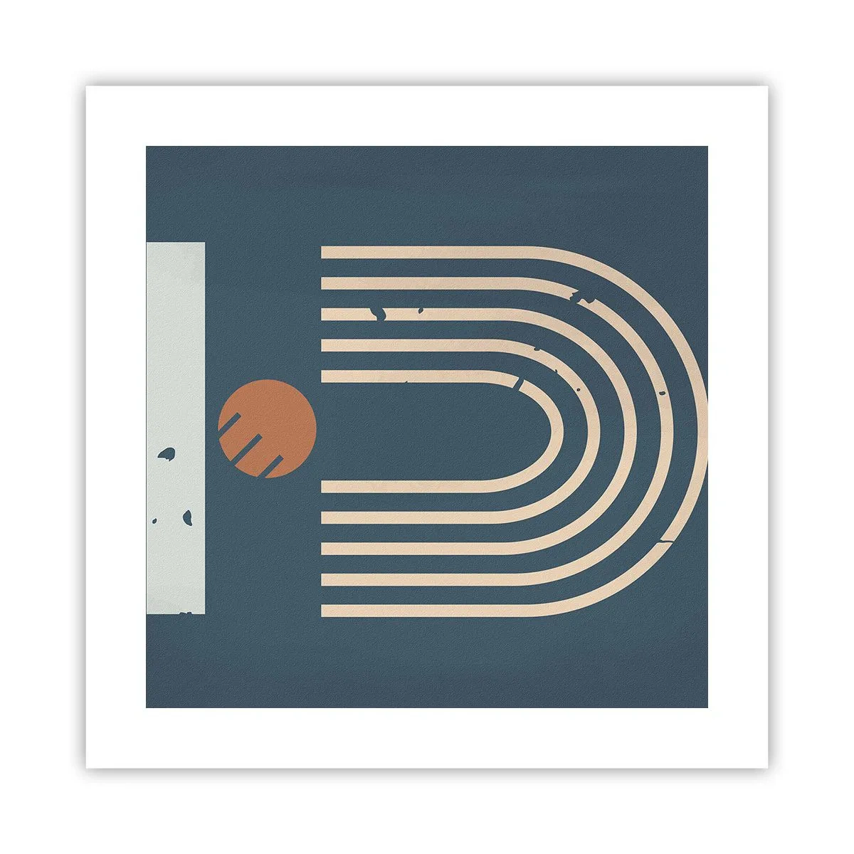 Poster - Geometrie op de granaatappel - 40x40 cm