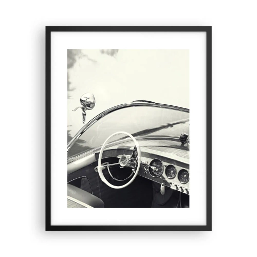 Poster in een zwarte lijst - Weer voor de rijken - 40x50 cm