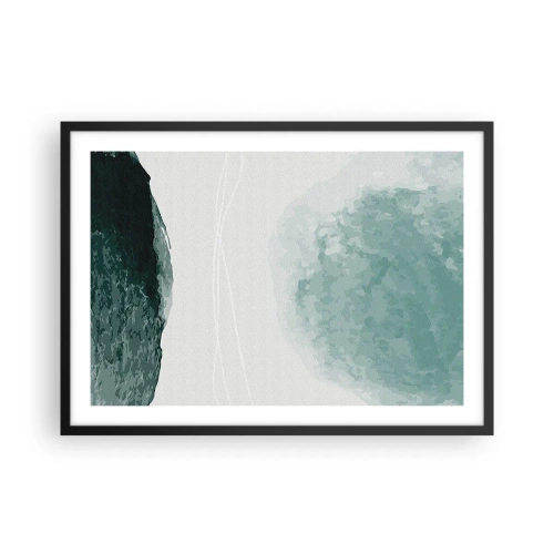 Poster in een zwarte lijst - Ontmoeting met de mist - 70x50 cm