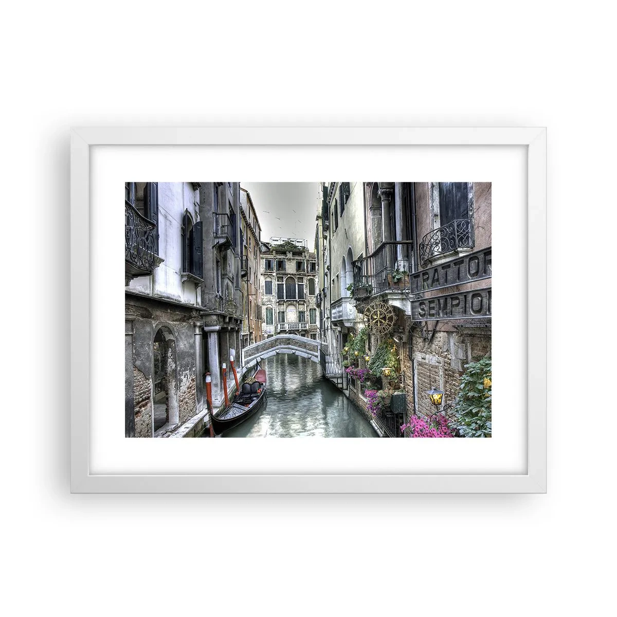 Poster in een witte lijst - Eeuwenlang in stille reflectie - 40x30 cm
