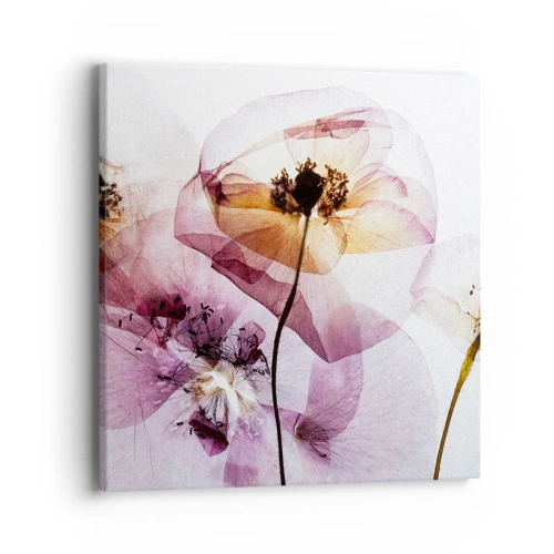Schilderen op canvas - Transparante lichaamsbloemen - 40x40 cm