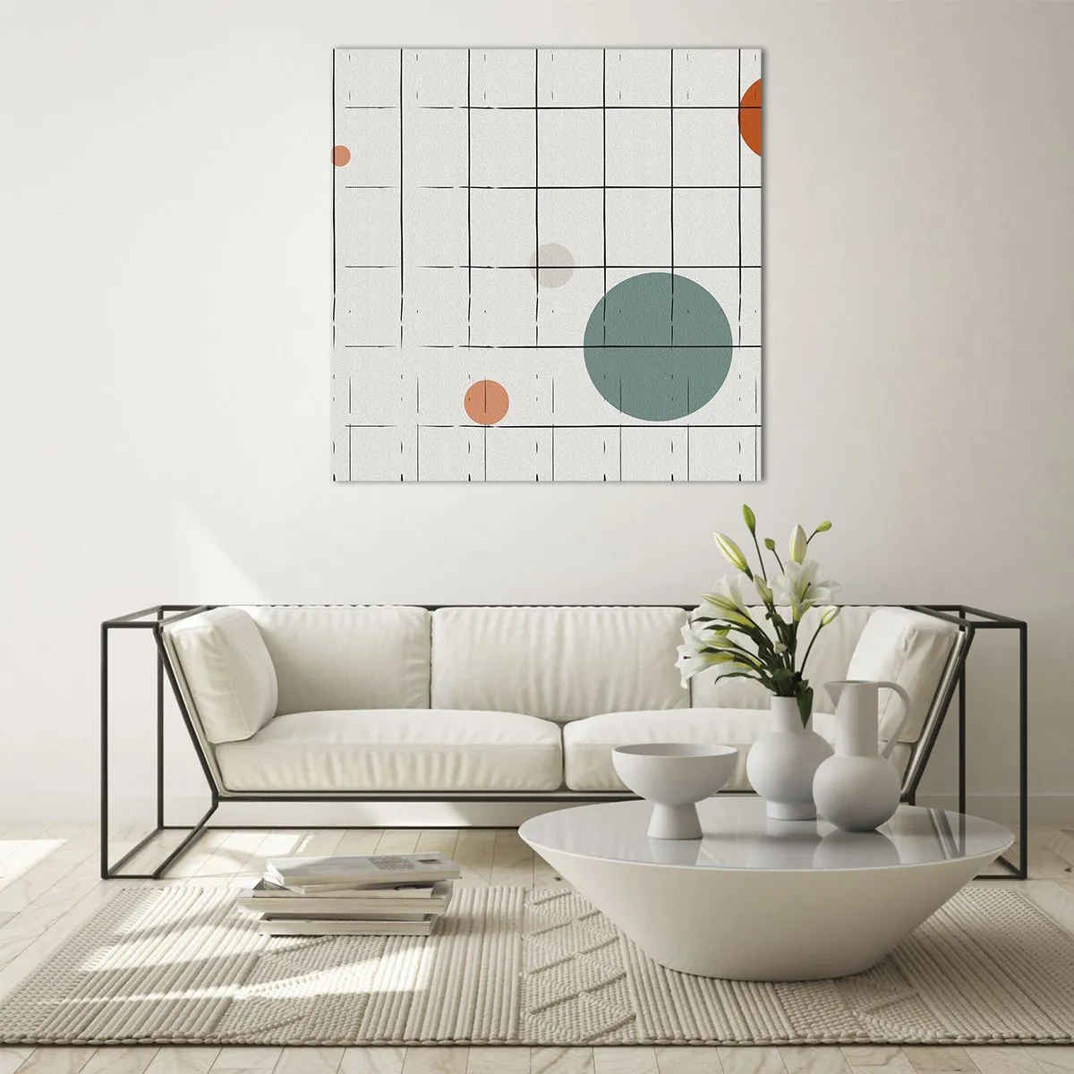 Schilderen op glas - Gevangen. Wij of zij? - 60x60 cm