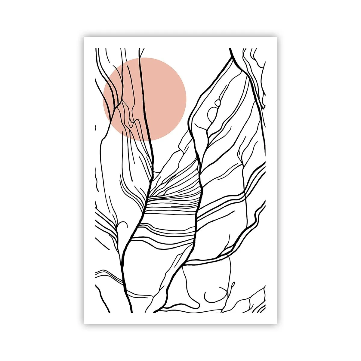 Poster - In een web van twijgen - 61x91 cm