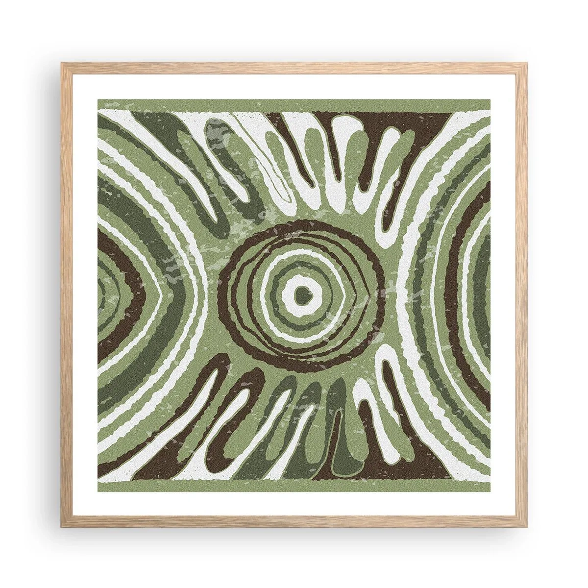 Een poster in een licht eiken lijst - Een explosie van emoties - 60x60 cm