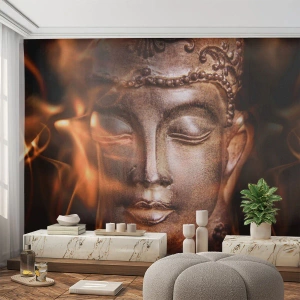 Zelfklevend Fotobehang Deluxe Sticker - Het bestaat alleen hier en nu - Boeddha, Religie, Azië - 250x175 cm