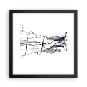 Poster in een zwarte lijst - Touch-studie - 30x30 cm