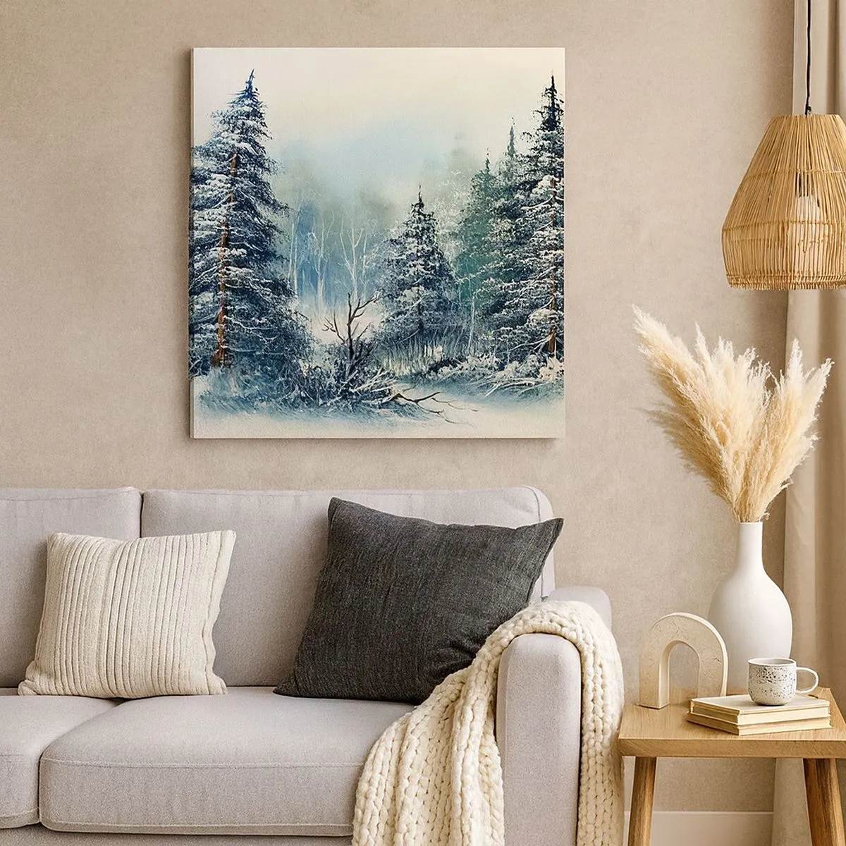 Schilderen op canvas - Klaar voor kerst - 30x30 cm