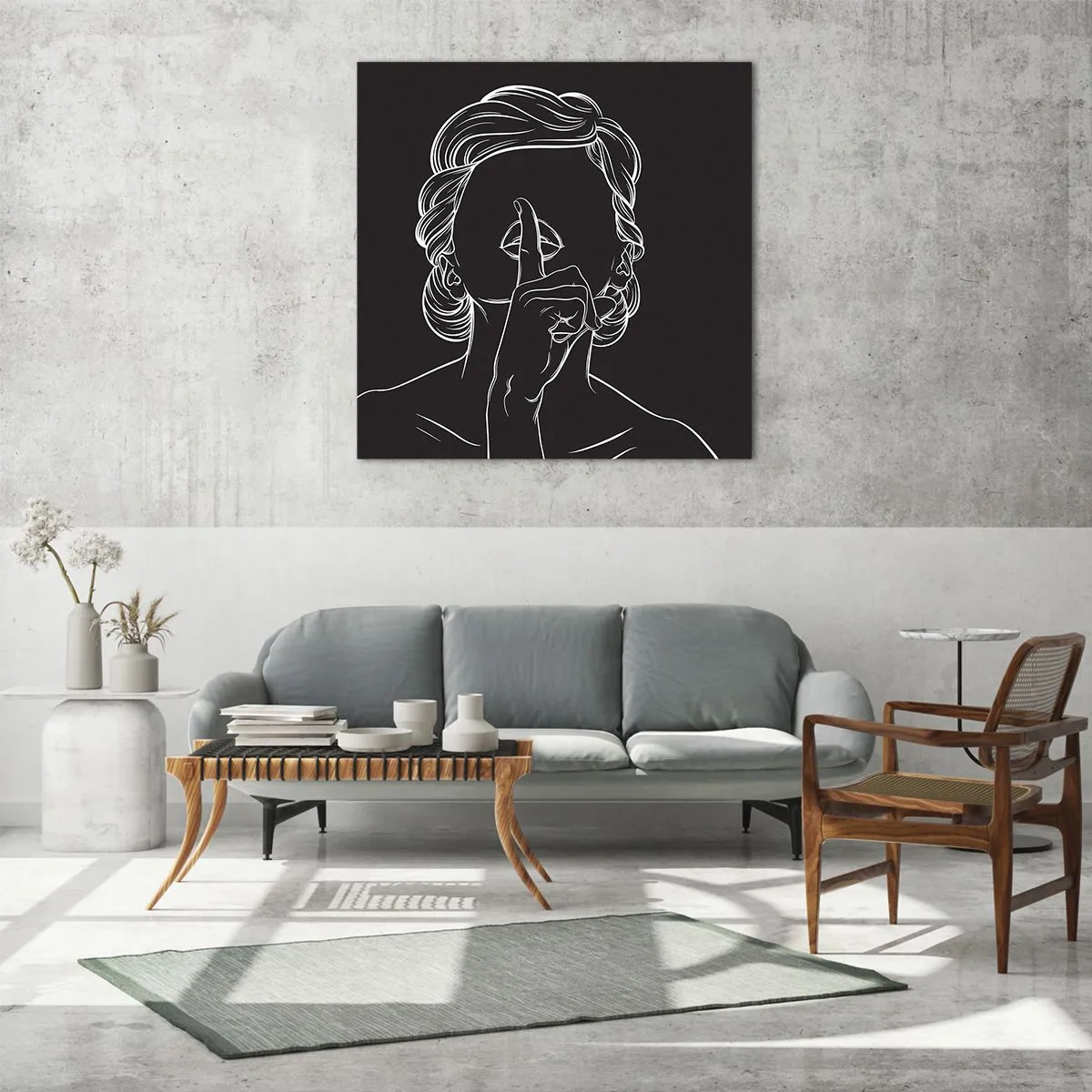 Schilderen op glas - Schoonheid bloeit in stilte - 50x50 cm