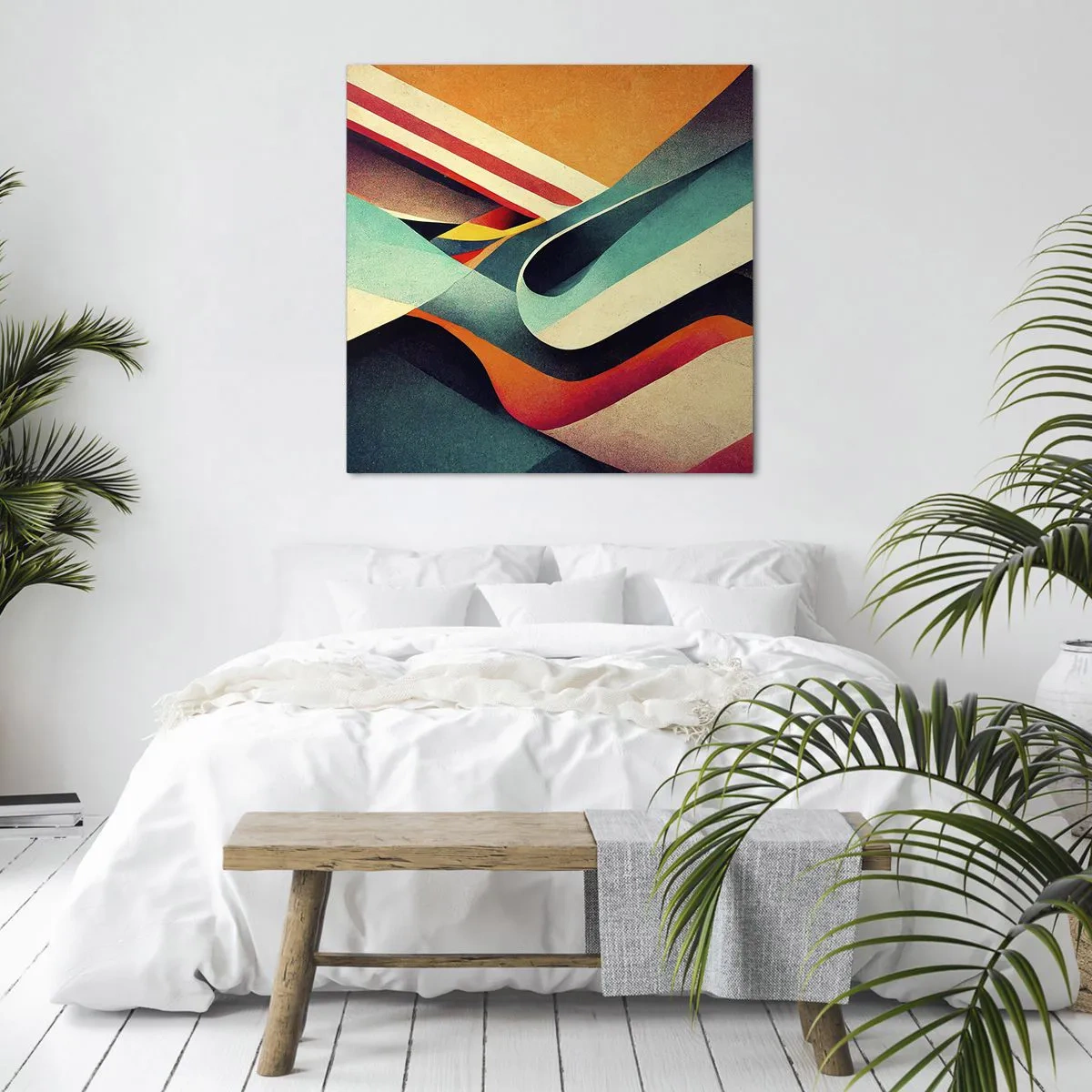 Schilderen op canvas - Intensieve compositie - 60x60 cm