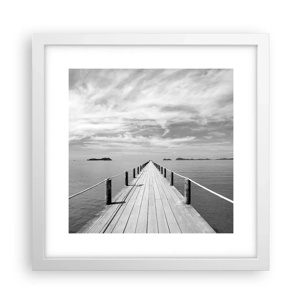 Poster in een witte lijst - Of misschien een reis... - 30x30 cm