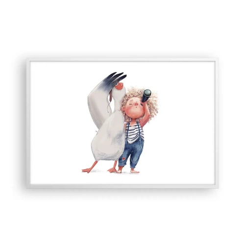 Poster in een witte lijst - Een geweldige reisroute - 91x61 cm