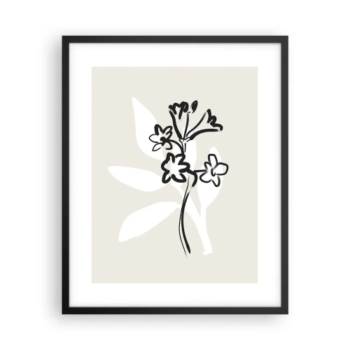 Poster in een zwarte lijst - Schets voor het herbarium - 40x50 cm
