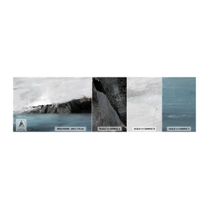 Fotobehang Monster Zelfklevend Deluxe Sticker - Water – aarde: botsing der elementen - Kust, Landschap, Zee - 100x30 cm