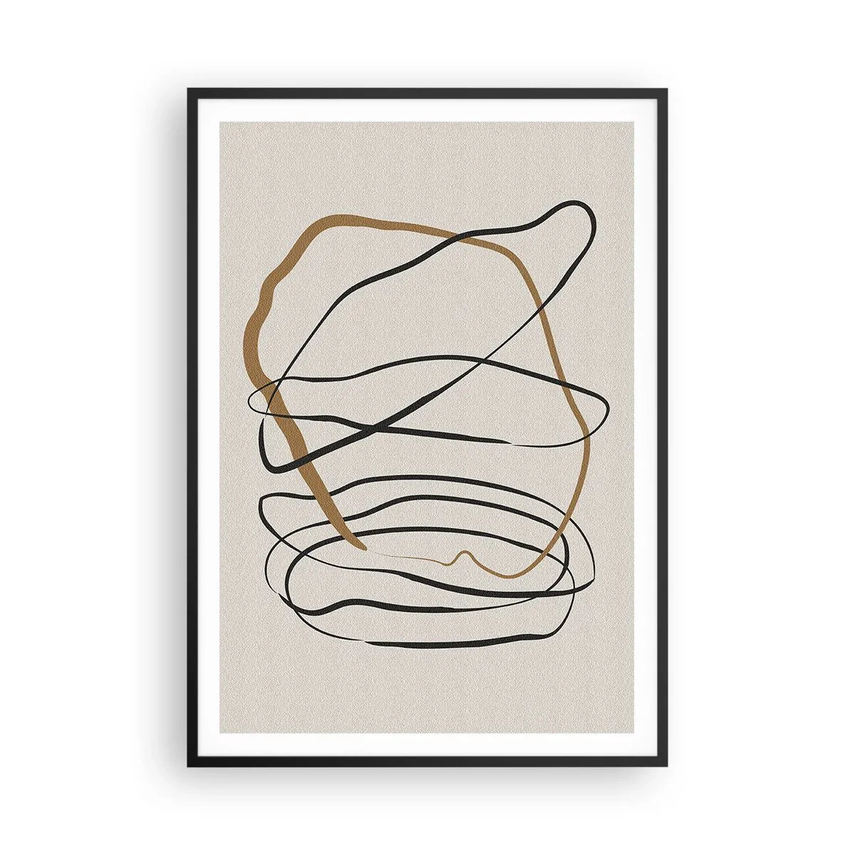 Poster in een zwarte lijst - Compositie – loopdans - 70x100 cm