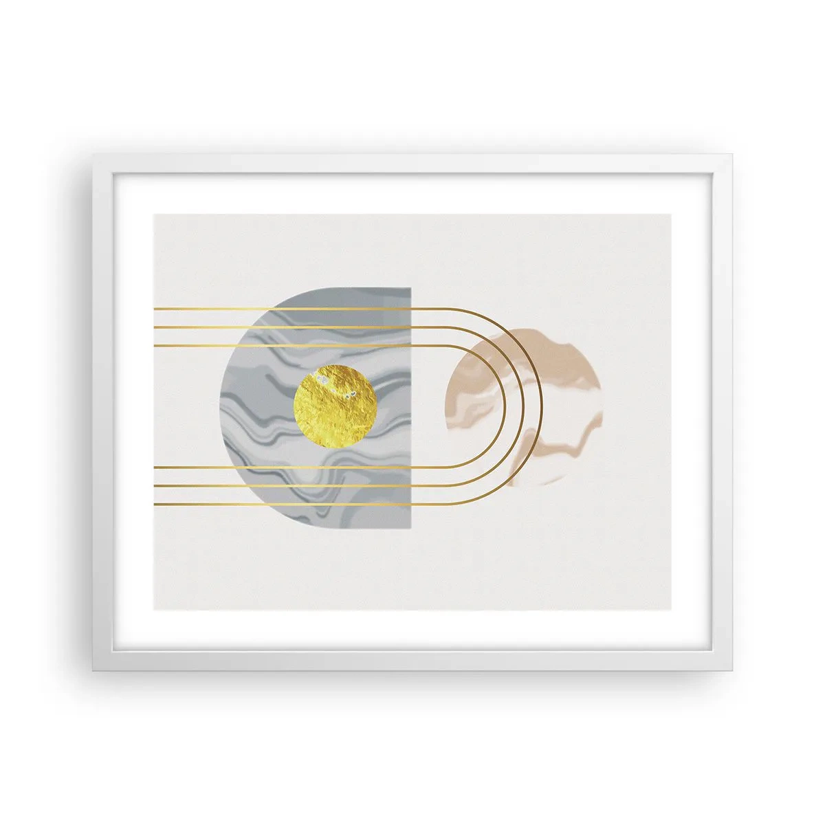 Poster in een witte lijst - Helderheid en schittering - 50x40 cm