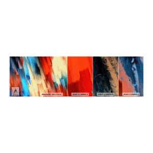 Fotobehang Monster Zelfklevend Deluxe Sticker - Een cascade van kleuren - Abstractie, Deel, Modern patroon - 100x30 cm