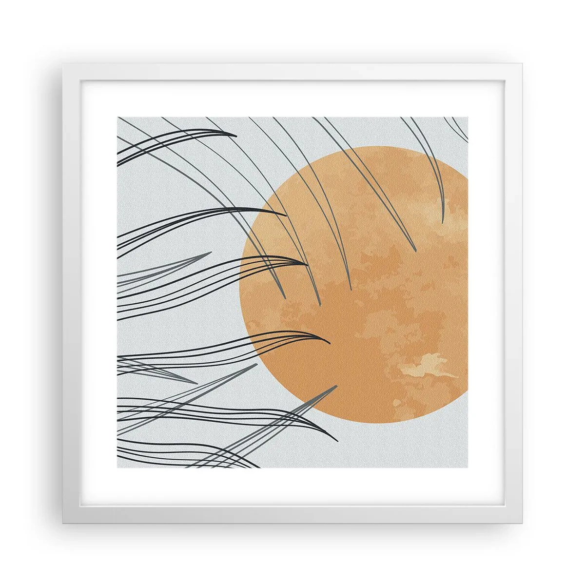 Poster in een witte lijst - Altijd naar de zon - 40x40 cm