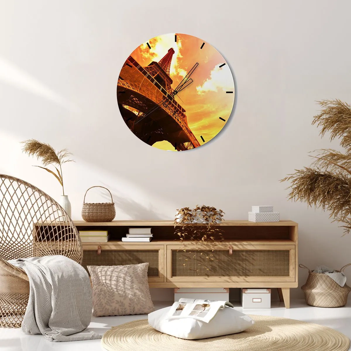 Wandklok - Klok - Monumentaal, want verguld met de zon - 40x40 cm