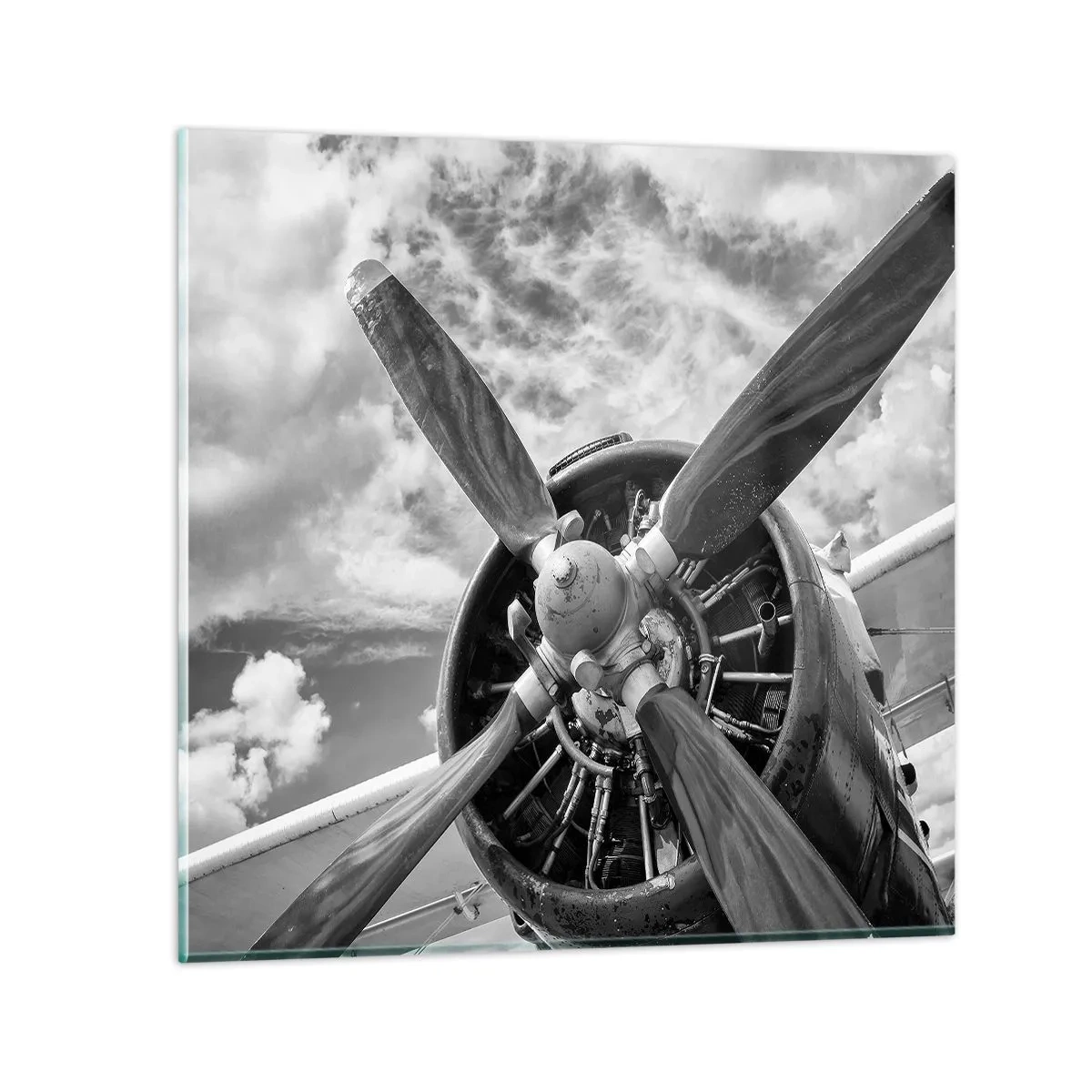 Schilderen op glas - Veroveraar van de lucht - 40x40 cm