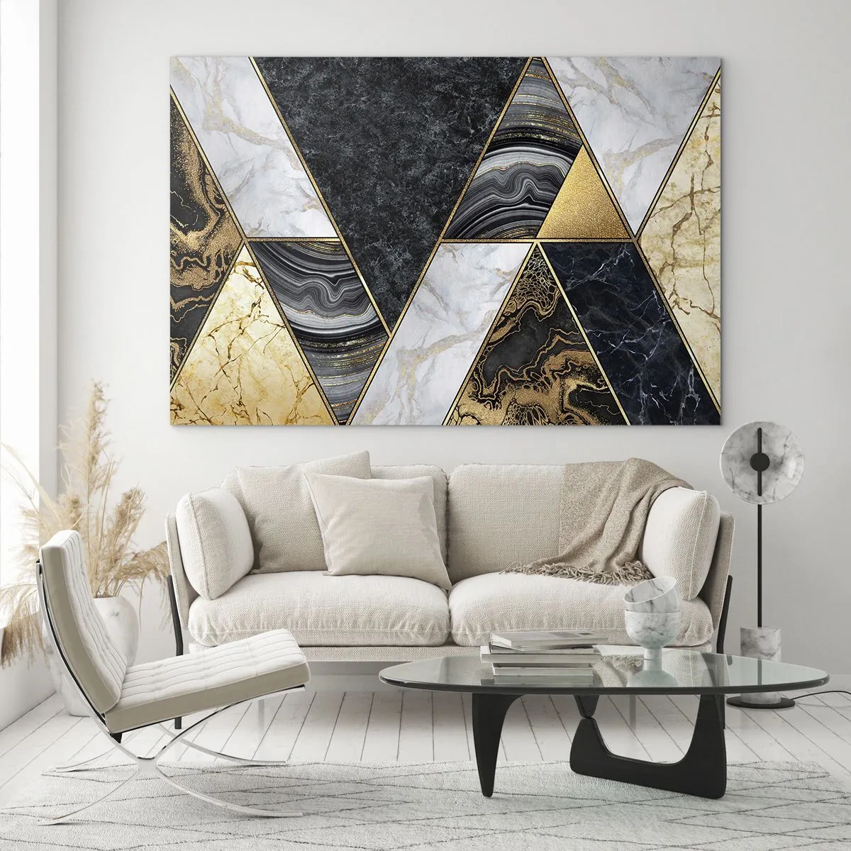 Schilderen op glas - Steen bij steen - 120x80 cm