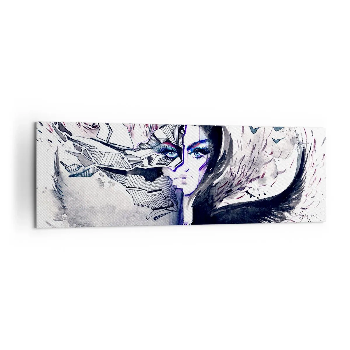 Schilderen op canvas - Demonisch en mooi - 160x50 cm