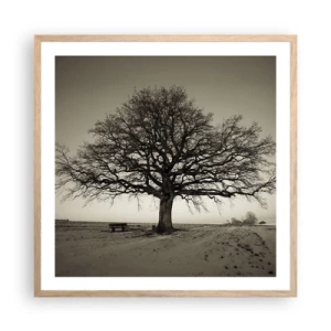 Een poster in een licht eiken lijst - Van hier tot in de eeuwigheid - 60x60 cm