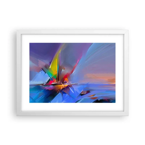 Poster in een witte lijst - Propellers als een vogel - 40x30 cm