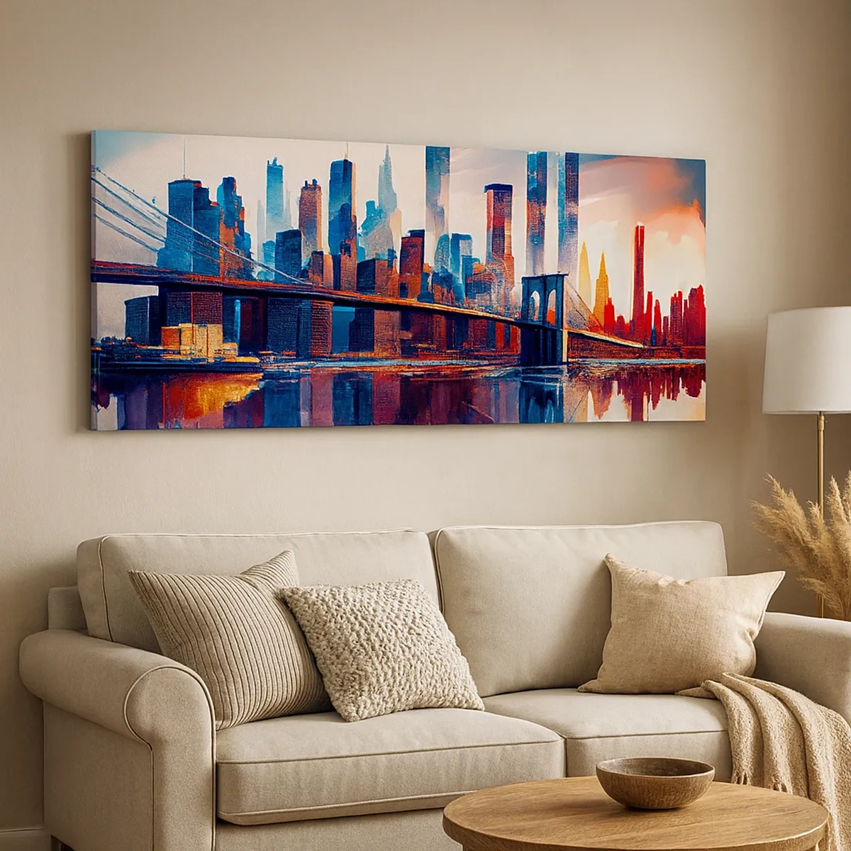 Schilderen op canvas - Een droomachtig New York - 30x30 cm
