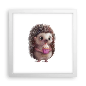 Poster in een witte lijst - De vakantie is elke dag - 30x30 cm